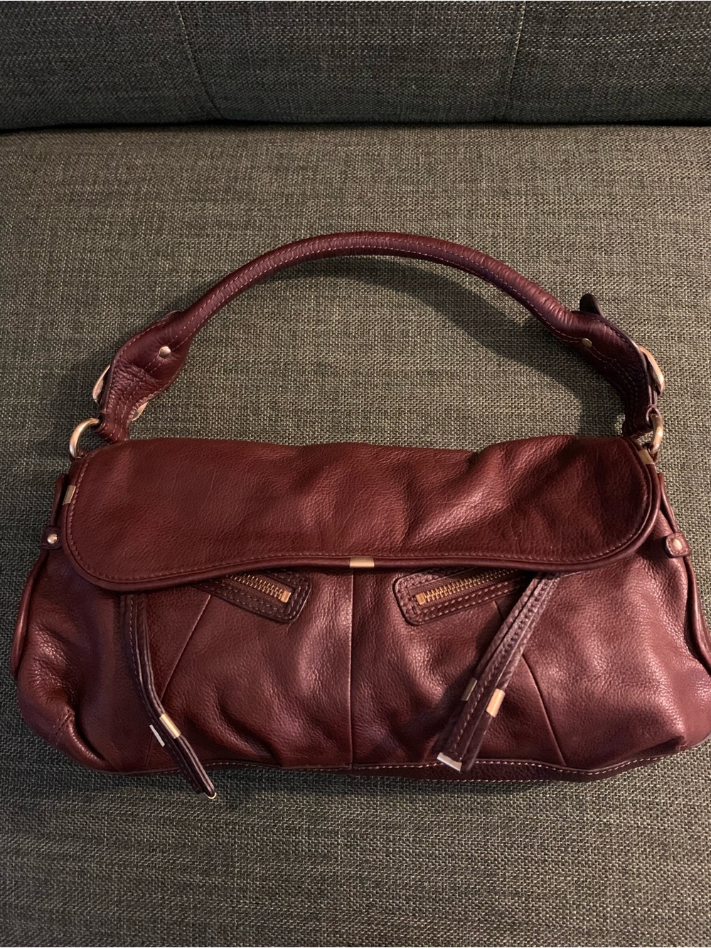 B. MAKOWSKY Leather Shoulder Bag in Deep Burgundy❤️❤️❤️ - Picture 5 of 12